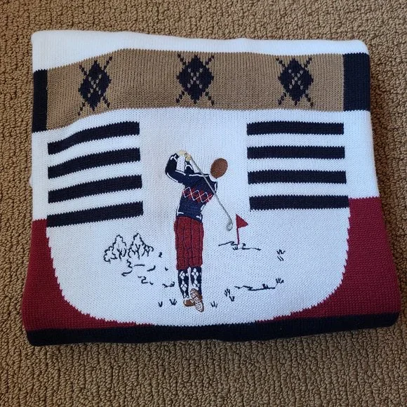 Izod Sweaters Izod Men Golf Sweater Cotton Embroidered